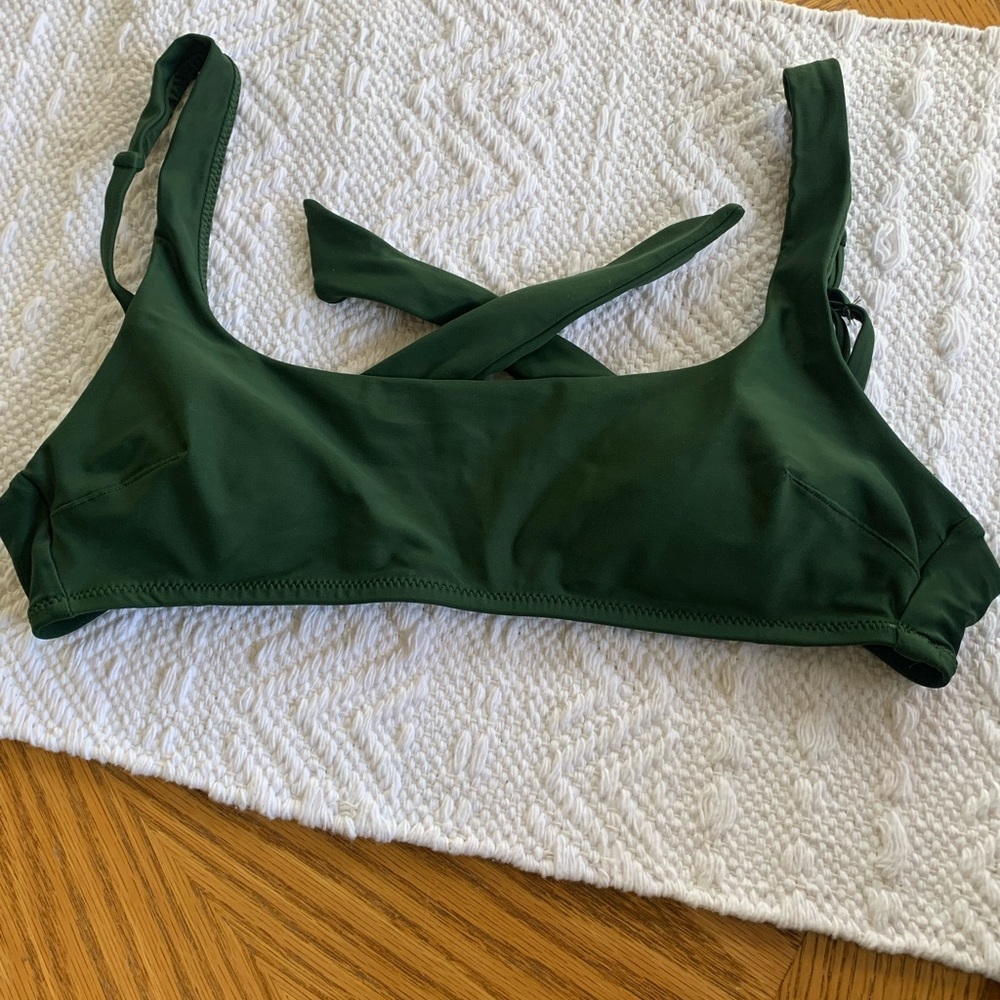 Aerie Swim Scoop Top Green S